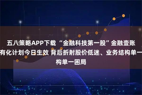 五八策略APP下载 “金融科技第一股”金融壹账通私有化计划今日生效 背后折射股价低迷、业务结构单一困局
