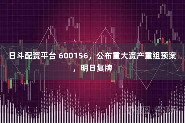 日斗配资平台 600156，公布重大资产重组预案，明日复牌