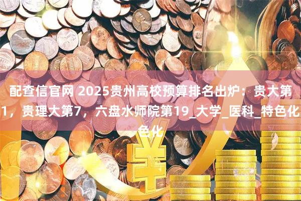 配查信官网 2025贵州高校预算排名出炉：贵大第1，贵理大第7，六盘水师院第19_大学_医科_特色化