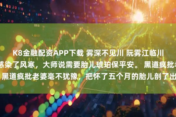 K8金融配资APP下载 雾深不见川 阮雾江临川江昭阳 只因双胞胎弟弟感染了风寒，大师说需要胎儿琥珀保平安。 黑道疯批老婆毫不犹豫，把怀了五个月的胎儿剖了出来。_孩子_声音
